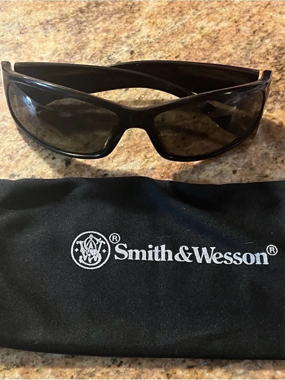 Men's Black Wrap Sunglasses